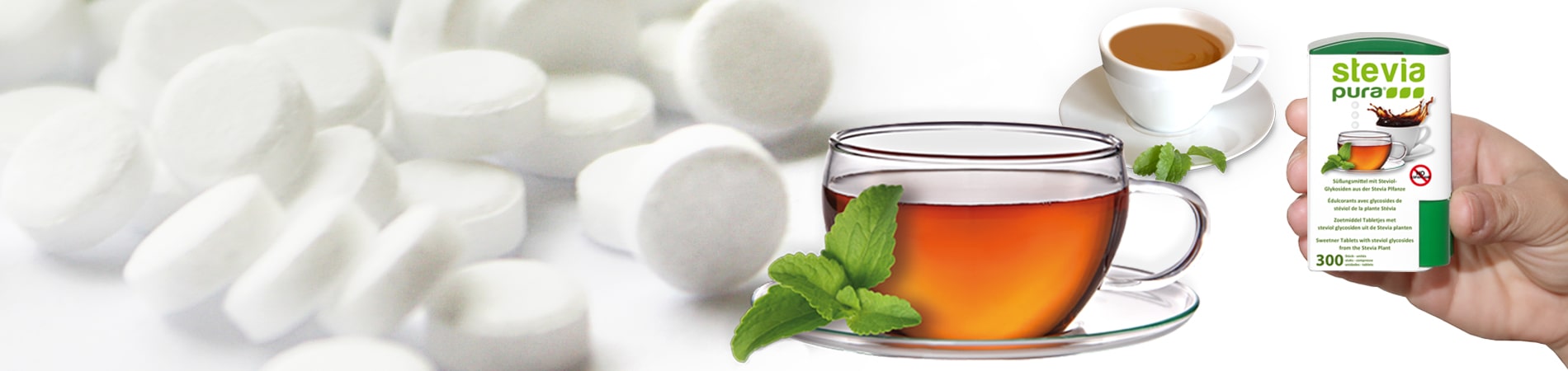 Stevia Tabletten sind ideal zum Süßen Ihrer heißen Getränke geeignet