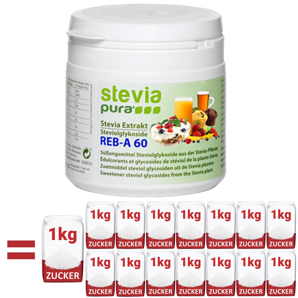 Reines Stevia Extrakt Pulver Steviolglykoside / Rebaudioside-A60% Reines Stevia Extrakt kaufen 50g Reb-A60% Zuckerersatz