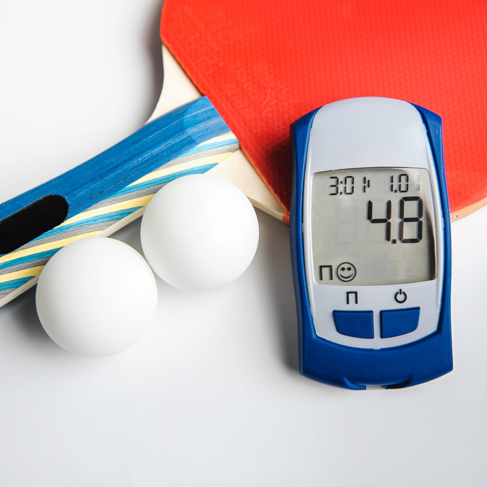 Diabetes Blutzucker-Testgerät und Sport-Bewegung. Diabetes Blutzucker-Testgerät und Sport-Bewegung.