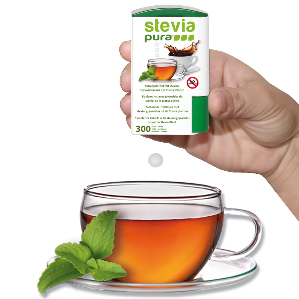 Stevia Süßstofftabletten ohne Aromen Zusatz.
